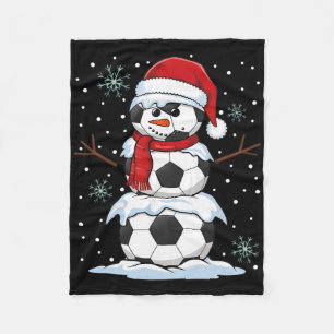 Kerstvoetbal Byll Grappige Sneeuwman Kerst Pyjama Fleece Deken