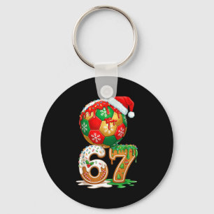 Kerstvoetbal druppel nummer 67 Jongens voetbal 67 Sleutelhanger