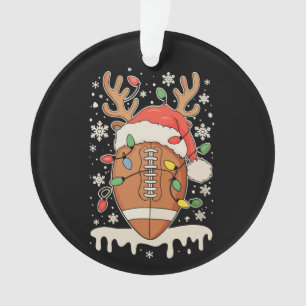 Kerstvoetbal Santa-hoed Rendier Kerstlichten Ornament