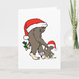 Kerstvoetfamilie Feestdagen Kaart