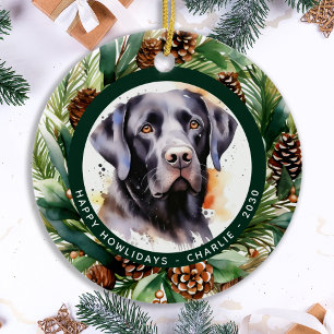 Kerstvoetmasker Santa Dog 2020 Quarantine Keramisch Ornament