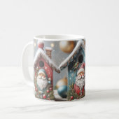 Kerstvogel herbergt Santa Coffee Mok (Voorkant links)
