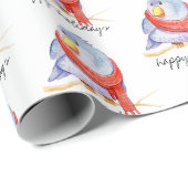 kerstvogel met Scarf Cadeaupapier (Rol Hoek)