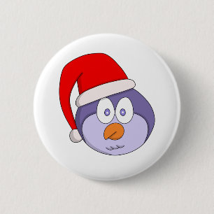 kerstvogel ronde button 5,7 cm