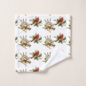 kerstvogels bad handdoek (Wasdoekje)