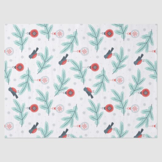 Kerstvogels en kogelpatronen tissuepapier (Voorkant)