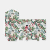 kerstvogels en sinaasappelpatronen bedankdoosjes (Uitgevouwen)