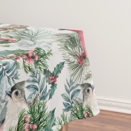 kerstvogels en sinaasappelpatronen tafelkleed (Voorbeeld)