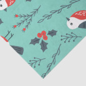 Kerstvogels en winterpatroon tissuepapier (Detail)