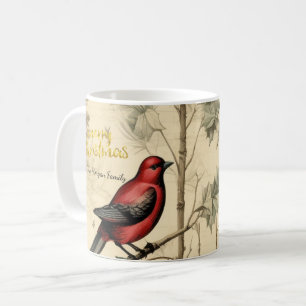 Kerstvogels Hulstbessen Vintage Koffiemok