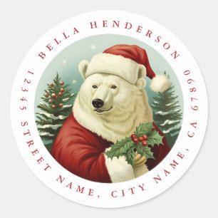 Kerstvogels Ronde Stickers