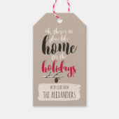 Kerstvogels 'Thuis voor de Feestdagen' persoonlijk Cadeaulabel (Voorkant)