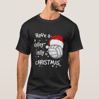 Kerstvolleybal heeft een volleybal met kerst t-shirt