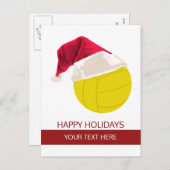 Kerstvolleybal Santa Hat briefkaarten (Voorkant / Achterkant)