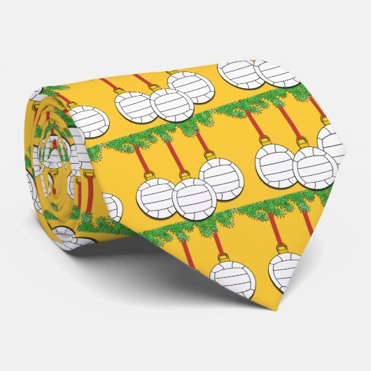 KerstvolleybalStropdas Stropdas (Opgerold)