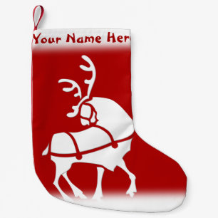 kerstvoorraad gepersonaliseerde rendierhouderij kleine kerstsok