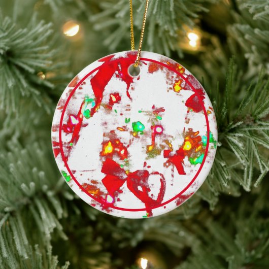 kerstvormen en kerstkleuren keramisch ornament (Boom)