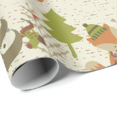 kerstvossen en -bomen cadeaupapier (Rol Hoek)