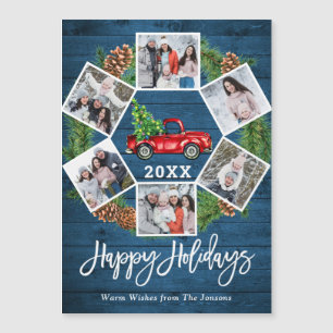 Kerstvrachtwagen 6 PHOTO Holiday Magnetic Card