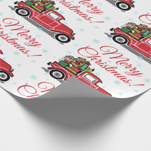 kerstvrachtwagen met speelgoedsnoepjes cadeaupapier