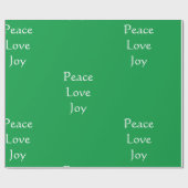 Kerstvrede Liefde groen witte kleur Cadeaupapier (Vlak)