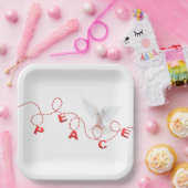 Kerstvrede met Witte Dood Papieren Bordje (Feest)