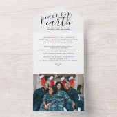 Kerstvrede op Aarde - Aangepaste feestdag - Kaart (Binnen)