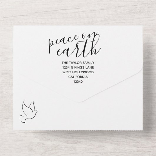 Kerstvrede op Aarde - Aangepaste feestdag - Kaart (Achterkant)