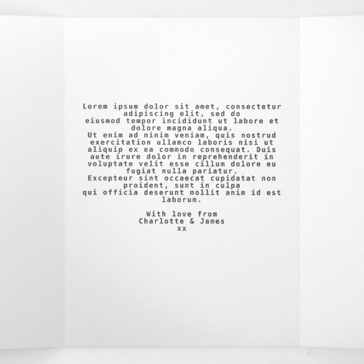 Kerstvrede op aarde Duif Persoonlijk Drieluik Wenskaart (Binnenkant midden)