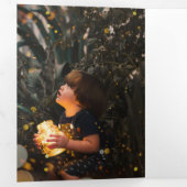 Kerstvrede op aarde gepersonaliseerd drieluik wenskaart (Binnenzijde eerst)