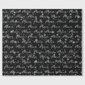 Kerstvrede tekst in sneeuwvlokken cadeaupapier (Vlak)