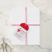 Kerstvrede uit 2020 Funny Santa in Face Mask Cadeaulabel (Met Touw)