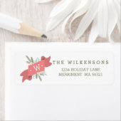 Kerstvrede Vakantie Banner Adres Label (Insitu)