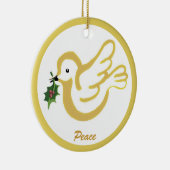 Kerstvredesduif Keramisch Ornament (Rechts)