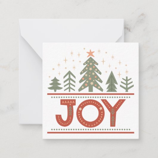 Kerstvreugde Feestdagen Notitiekaartje (Voorkant)