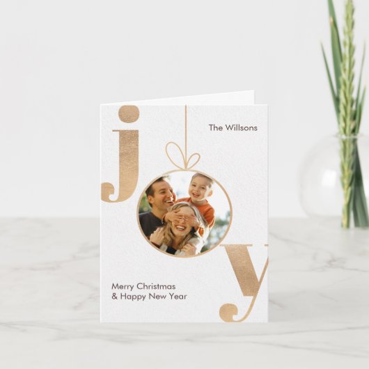 Kerstvreugde foto feestdagen kaart (Voorkant)