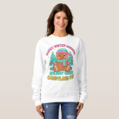 Kerstvreugde Gingbread T-shirt – Schattig Candylan (Voorkant volledig)
