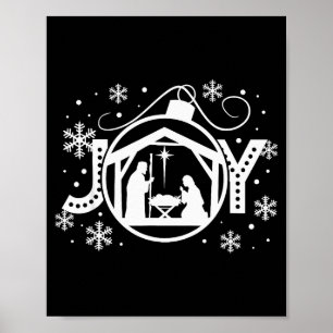 Kerstvreugde Jezus Kerststal Geloof Poster