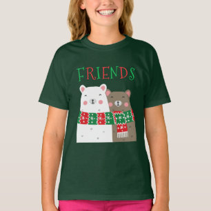Kerstvriendjes diervriendschap Kinderen T-shirt