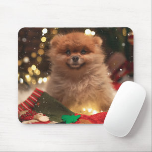 Kerstvrolijke puppy muismat