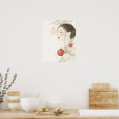  kerstvrouw poster (Keuken)