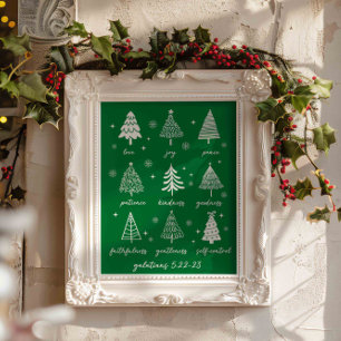 Kerstvruchten De Geest Galaten Bijbelvers Poster