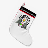 kerstvuurschilderscène kleine kerstsok (Voorkant (Hangend))