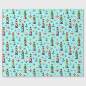 Kerstvuurtoren Cadeaupapier (Vlak)