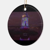 Kerstvuurtoren Keramisch Ornament (Links)