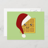 kerstwafel feestdagenkaart (Voorkant / Achterkant)