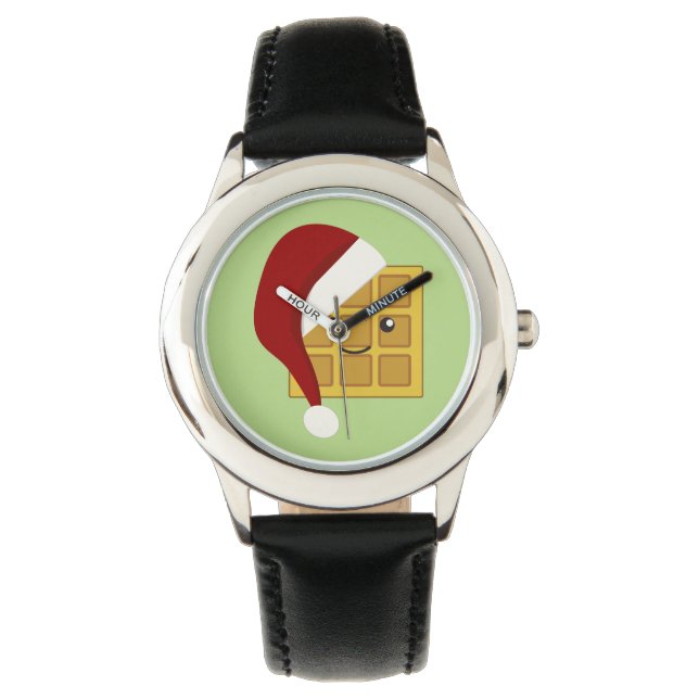 kerstwafel horloge (Voorkant)