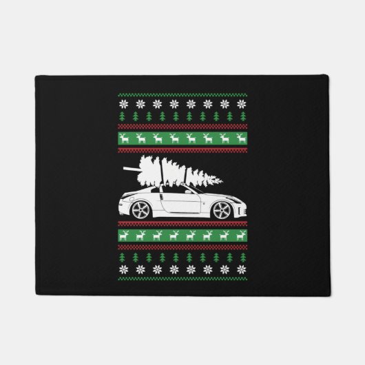kerstwagen deurmat (Voorkant)