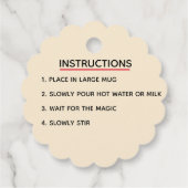 Kerstwarme cacao Bomb-Label etiketten (Achterkant)