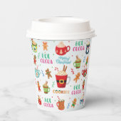 Kerstwarme cacao, Ginger Cookies Papieren Bekers (Achterkant)